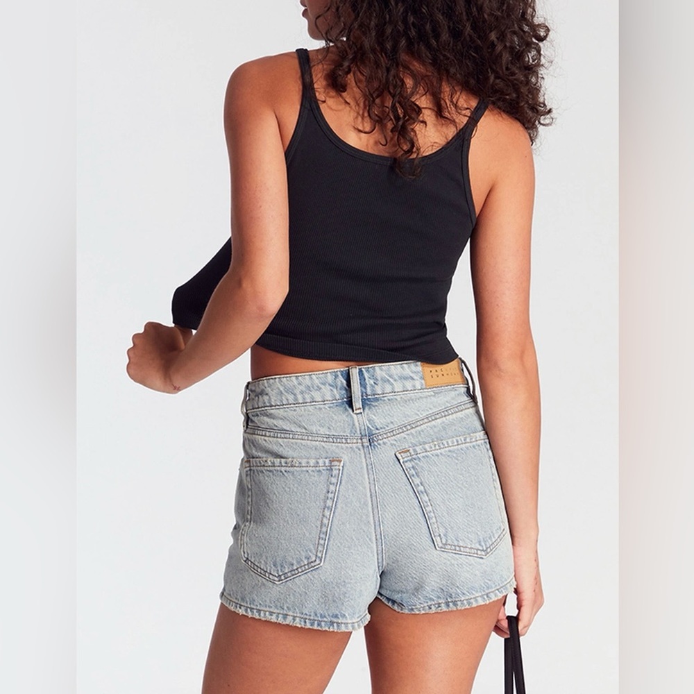 PacSun Women’s High Rise Festival Button Fly Denim Shorts Size 23 - Picture 3 of 15